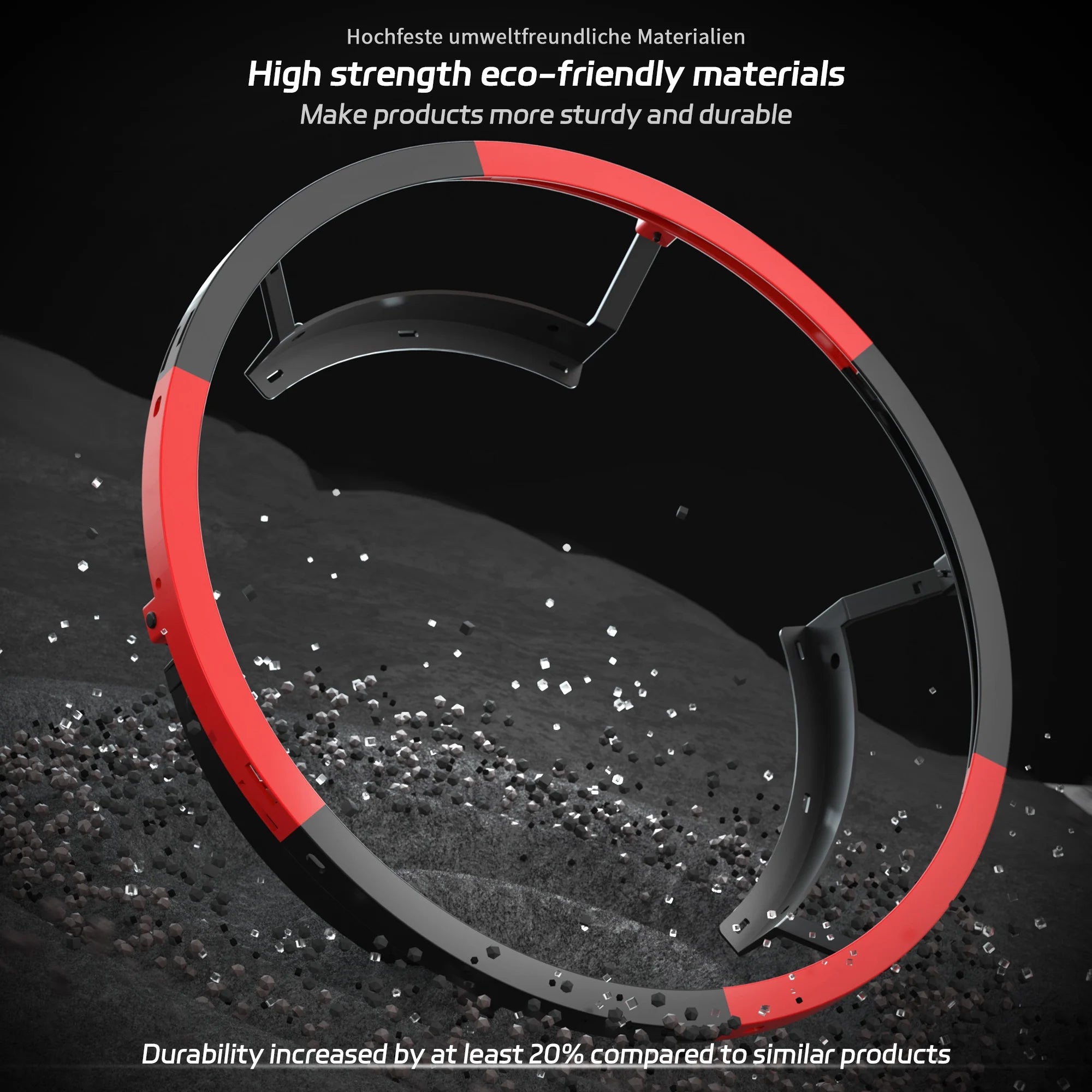 CyeeLife Premium Black & Red LED Dartboard Lighting Ring – 360° Shadow-Free Illumination System