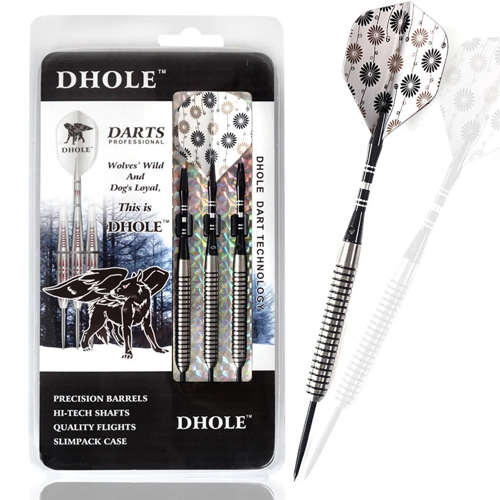 CUESOUL DHOLE Tungsten Steel Tip Darts Set – 20g / 21g / 24g / 25g / 30g + Slim Carry Case