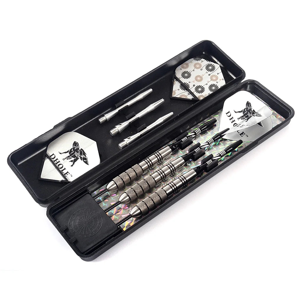 CUESOUL DHOLE Tungsten Steel Tip Darts Set – 20g / 21g / 24g / 25g / 30g + Slim Carry Case