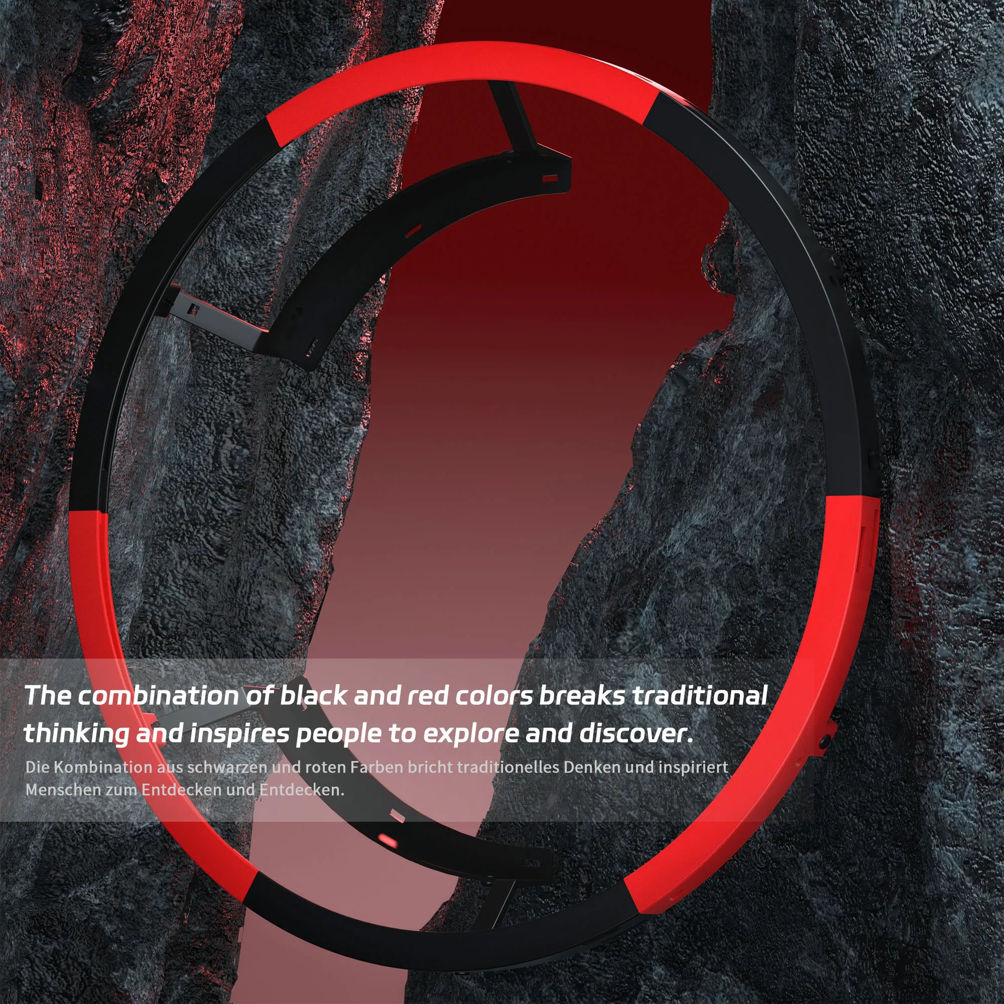 CyeeLife Premium Black & Red LED Dartboard Lighting Ring – 360° Shadow-Free Illumination System