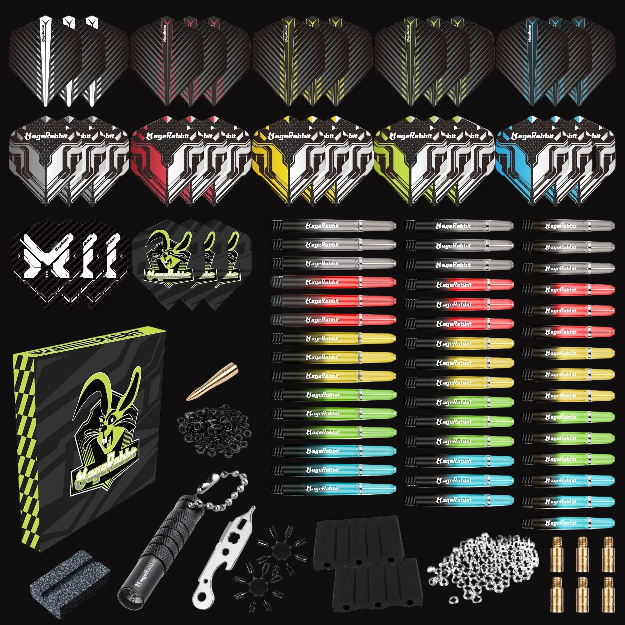 MageRbbit Dart Accessories Kit – 195 Piece Bumper Set