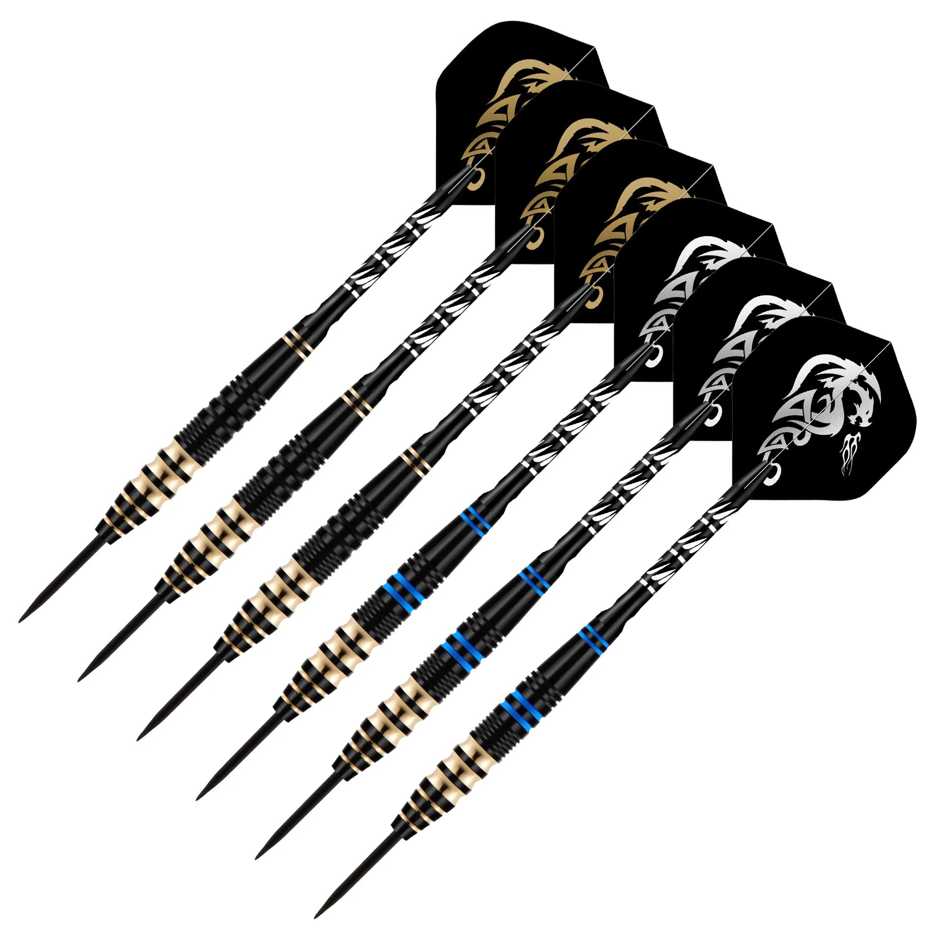 Elite 6-Piece 23g Tungsten Steel Tip Darts Set with Premium Gift Case