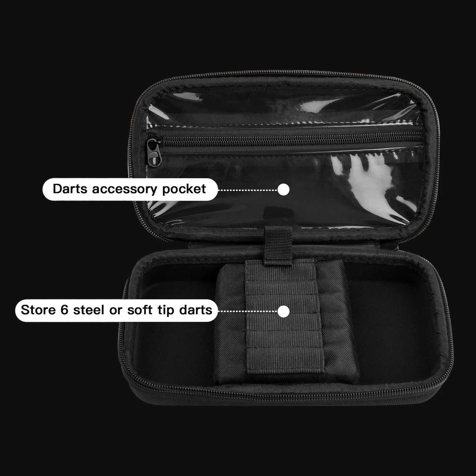 Dart Carrying & Storage Case – Organizer Bag with Elastic Bands