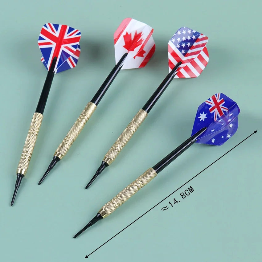 14g Soft Tip Darts Set – 12pcs Professional Safety Darts with 100 Extra Plastic Tips