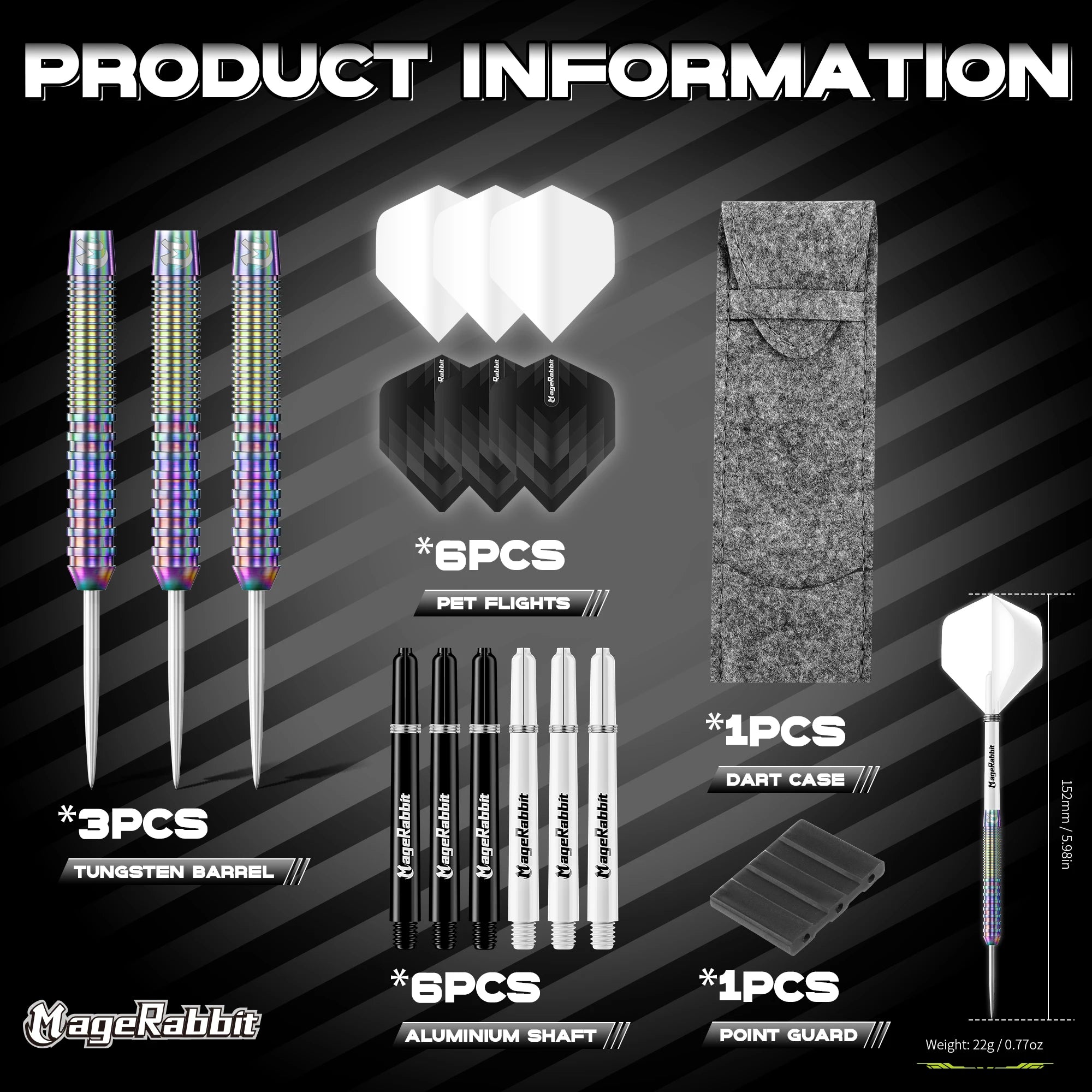 ApexStrike 90% Tungsten Darts – High-Profile Precision Set (23g) + Accessories