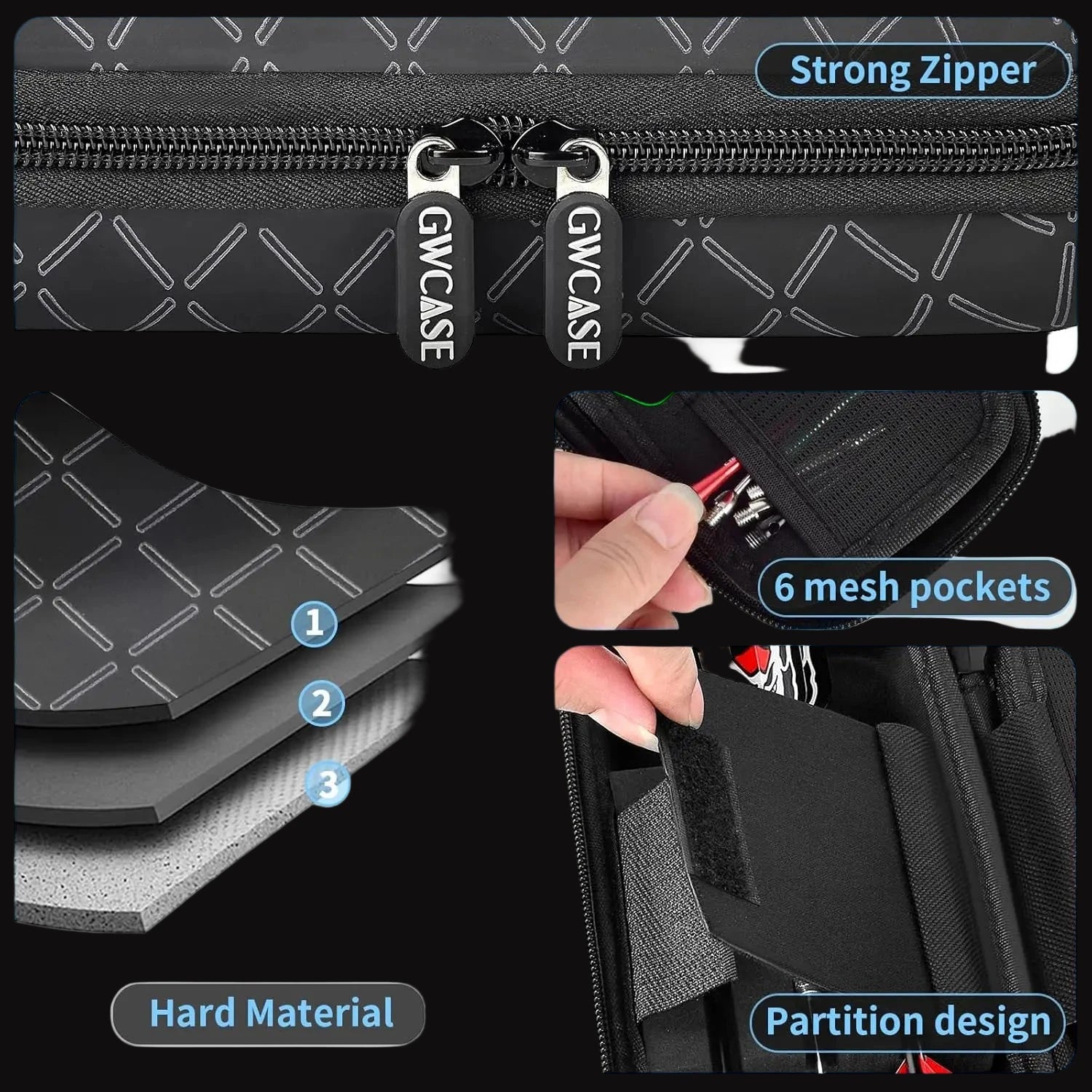 Dart Case for 6 Darts – Carrying Storage Box