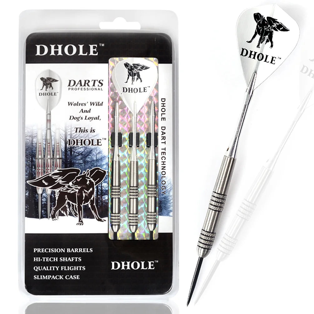 CUESOUL DHOLE Tungsten Steel Tip Darts Set – 20g / 21g / 24g / 25g / 30g + Slim Carry Case