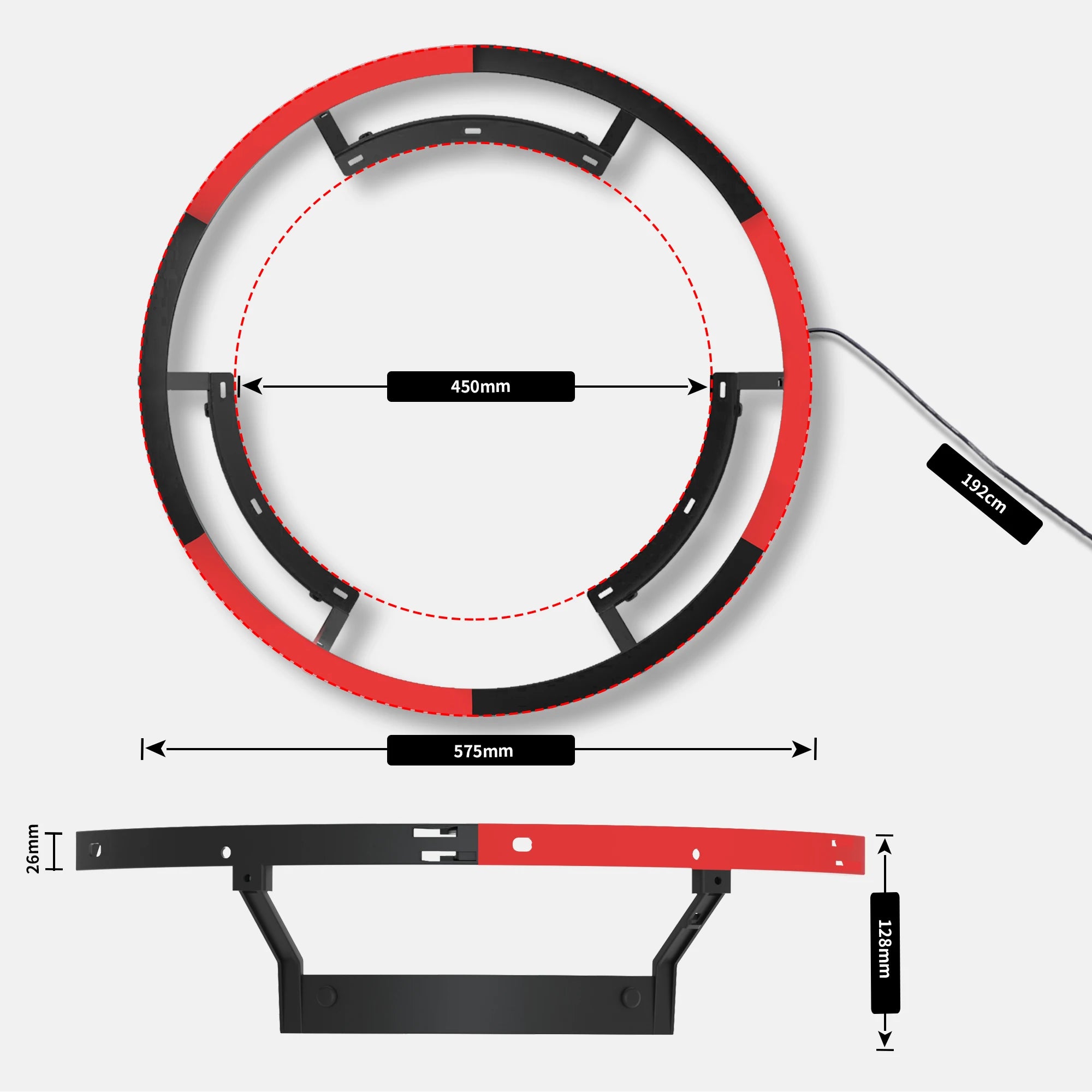 CyeeLife Black+Red LED Dart board lighting dart board lighting system Dart board light Darts lamp